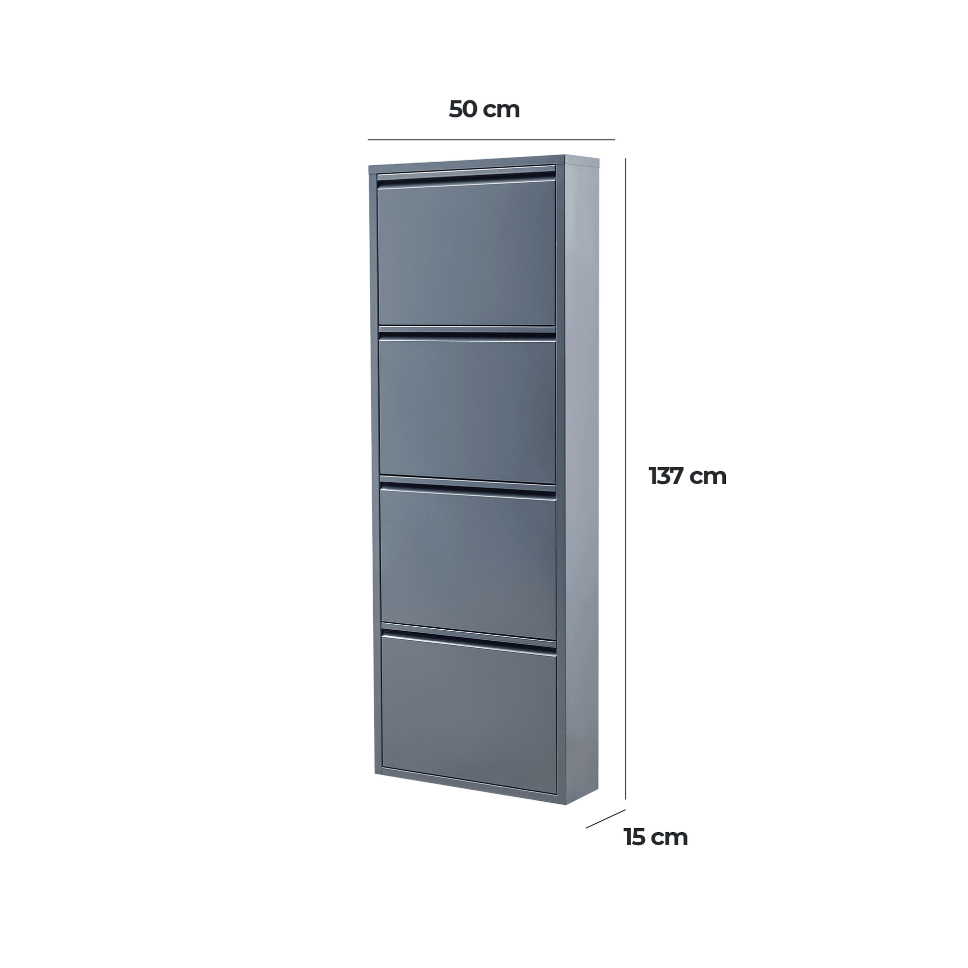 Alveon Schuhschrank (4 Klappen Anthrazit) - Ezmann.de