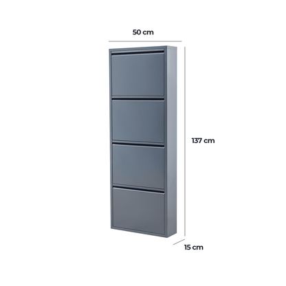 Alveon Schuhschrank (4 Klappen Anthrazit) - Ezmann.de