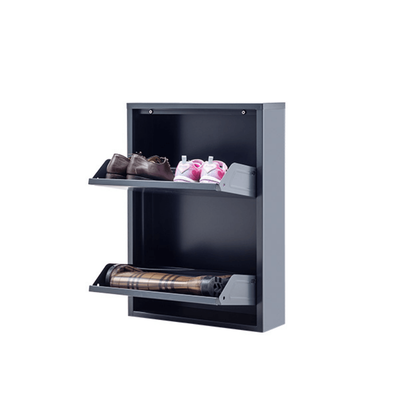 Alveon Schuhschrank (2 Klappen Anthrazit) - Ezmann.de