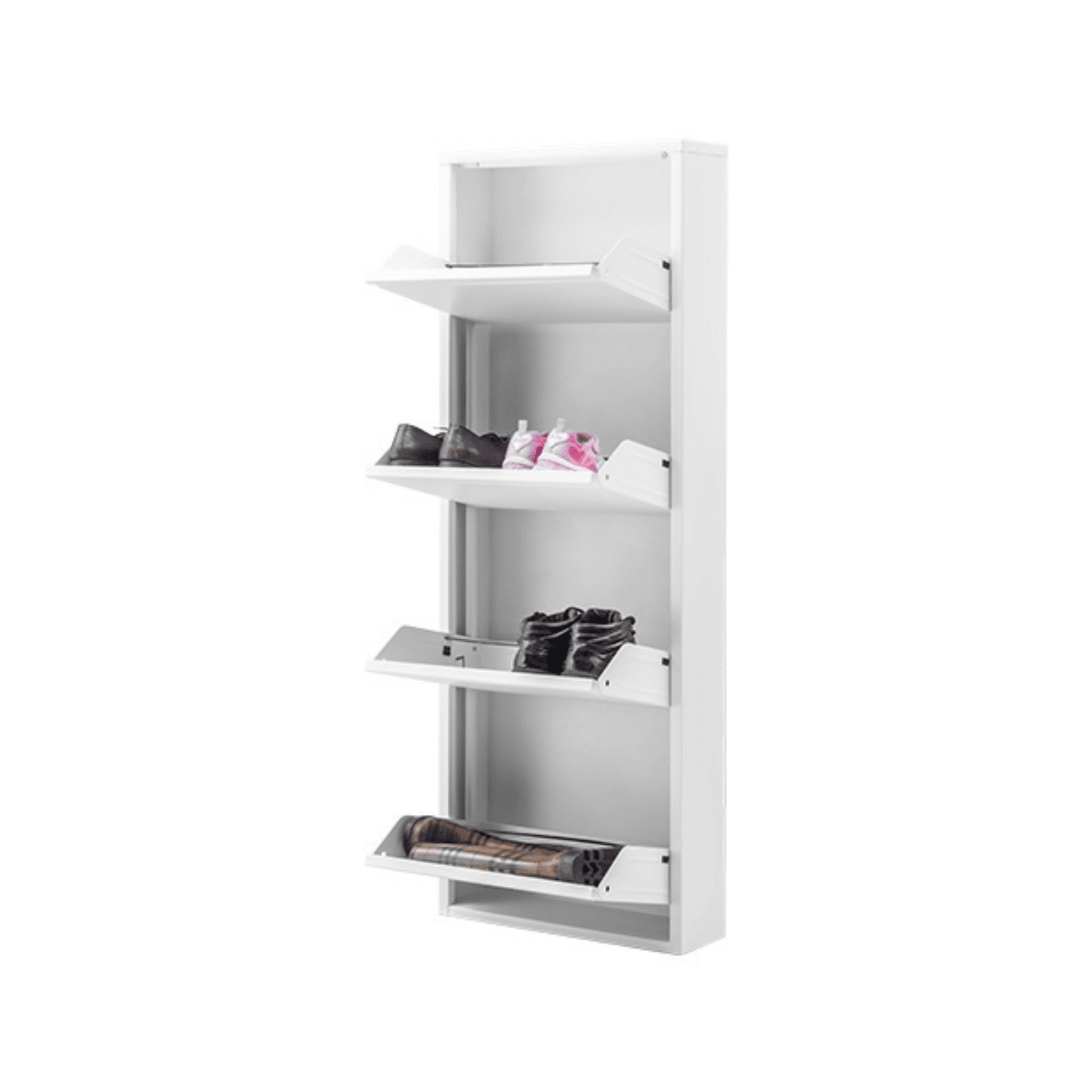 Alveon Schuhschrank (4 Klappen Weiß) - Ezmann.de