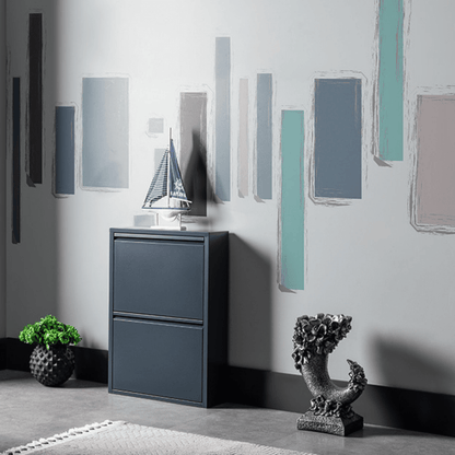 Alveon Schuhschrank (2 Klappen Anthrazit) - Ezmann.de