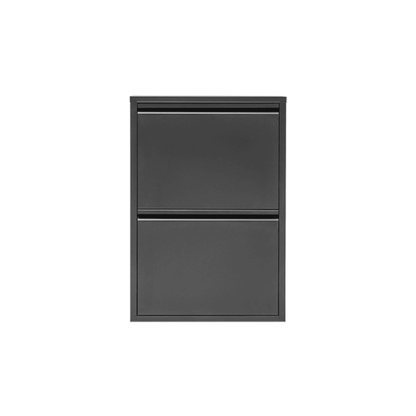 Alveon Schuhschrank (2 Klappen Schwarz) - Ezmann.de