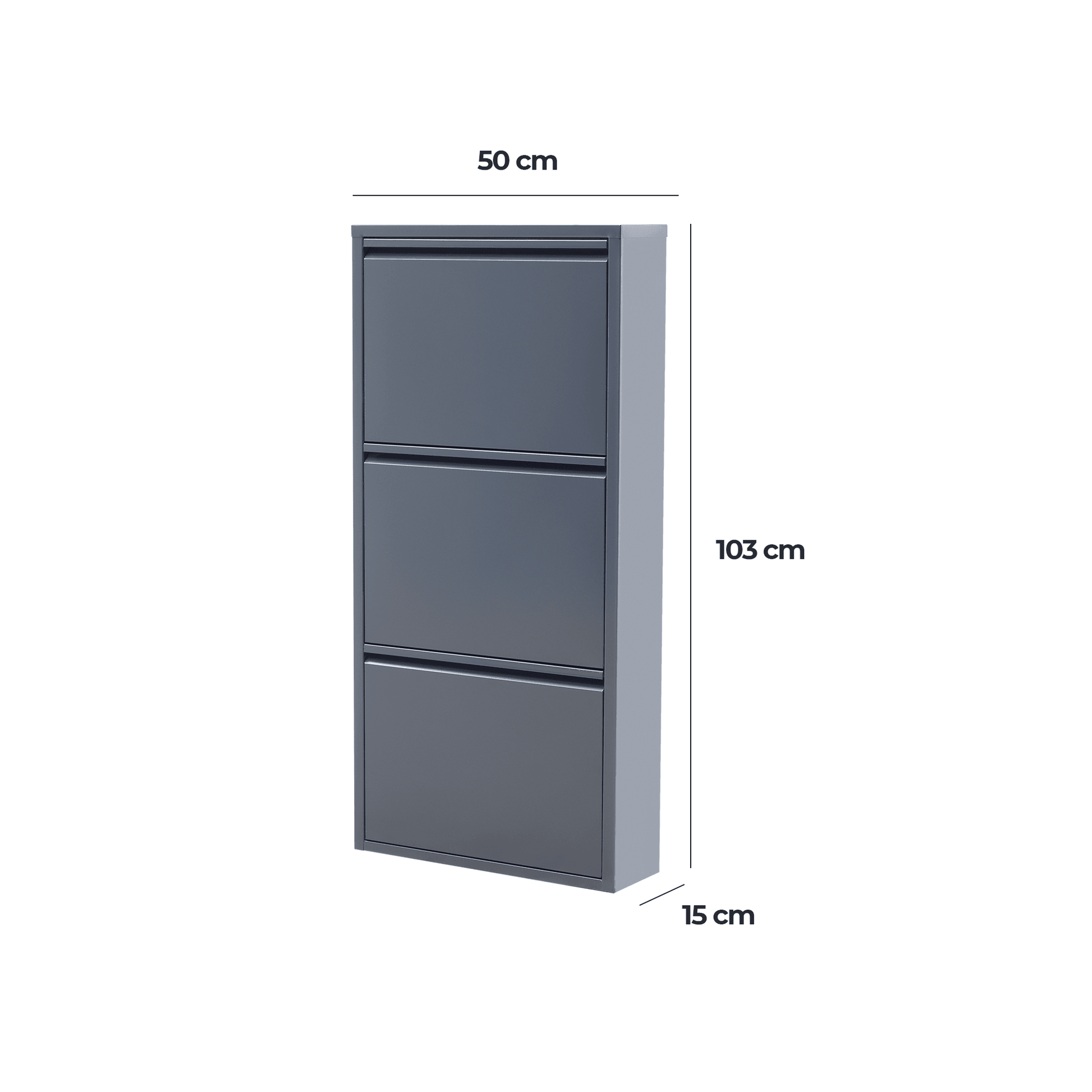 Alveon Schuhschrank (3 Klappen Anthrazit) - Ezmann.de