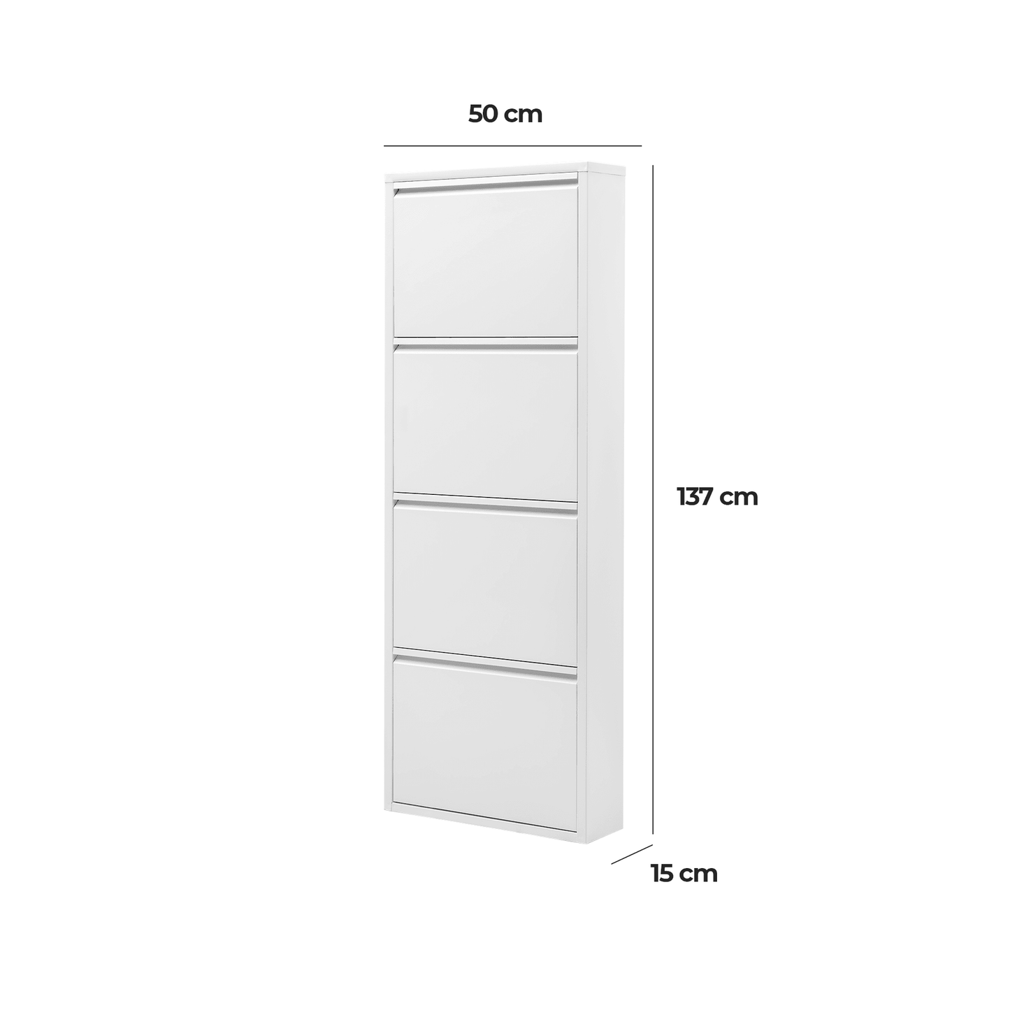 Alveon Schuhschrank (4 Klappen Weiß) - Ezmann.de