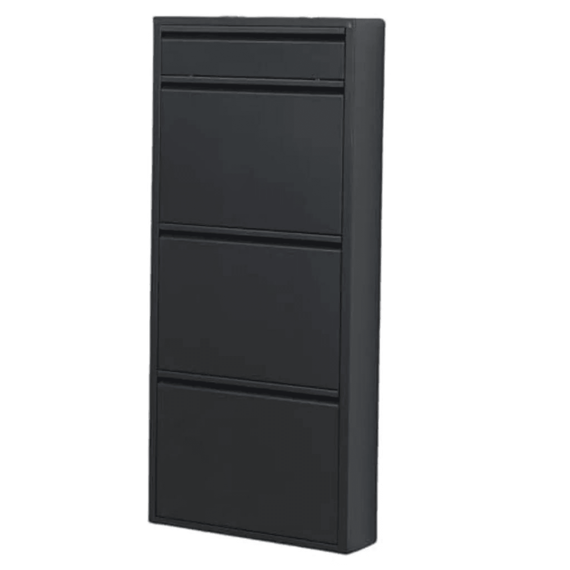 Alveon Schuhschrank (3+1 Klappen Schwarz) - Ezmann.de