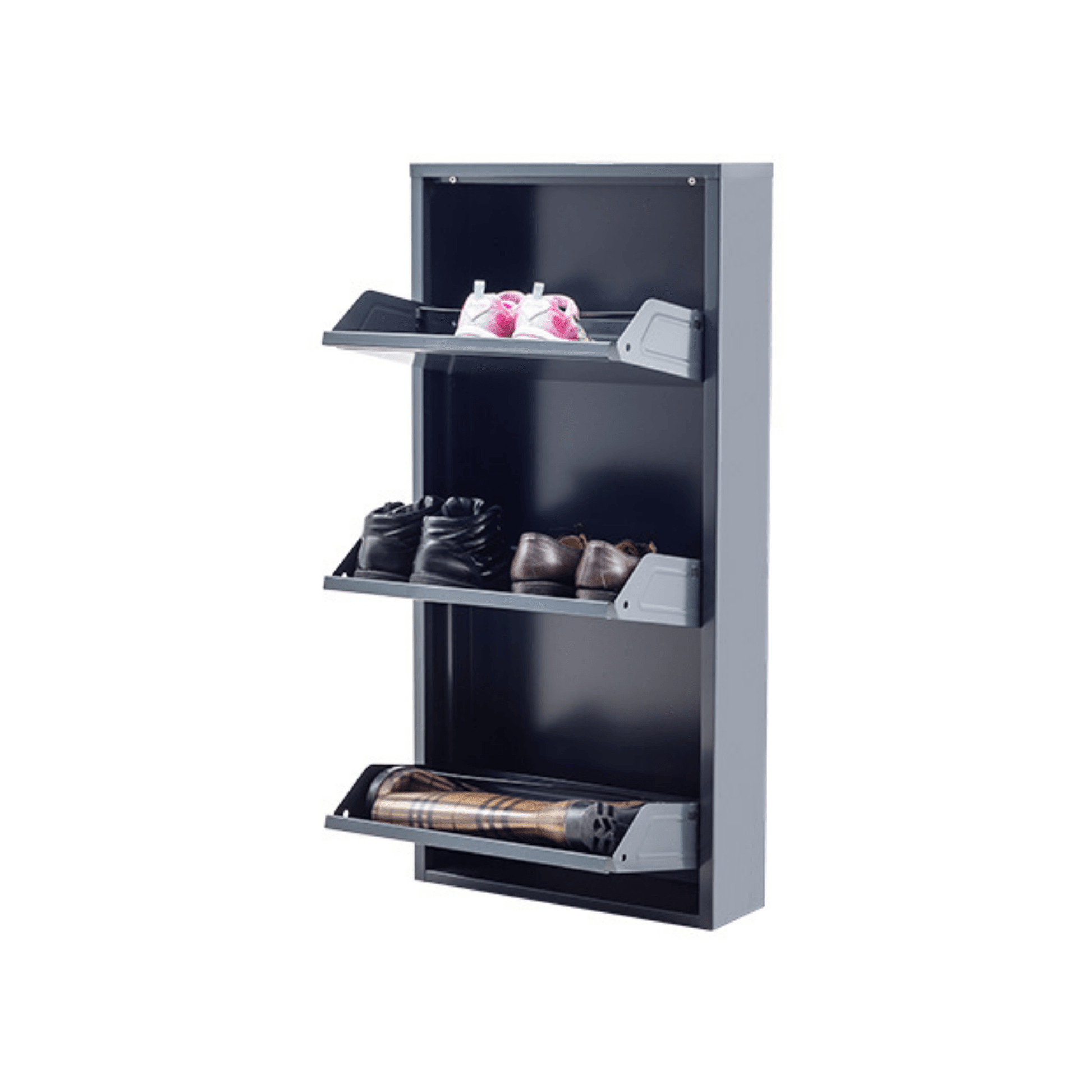 Alveon Schuhschrank (3 Klappen Anthrazit) - Ezmann.de