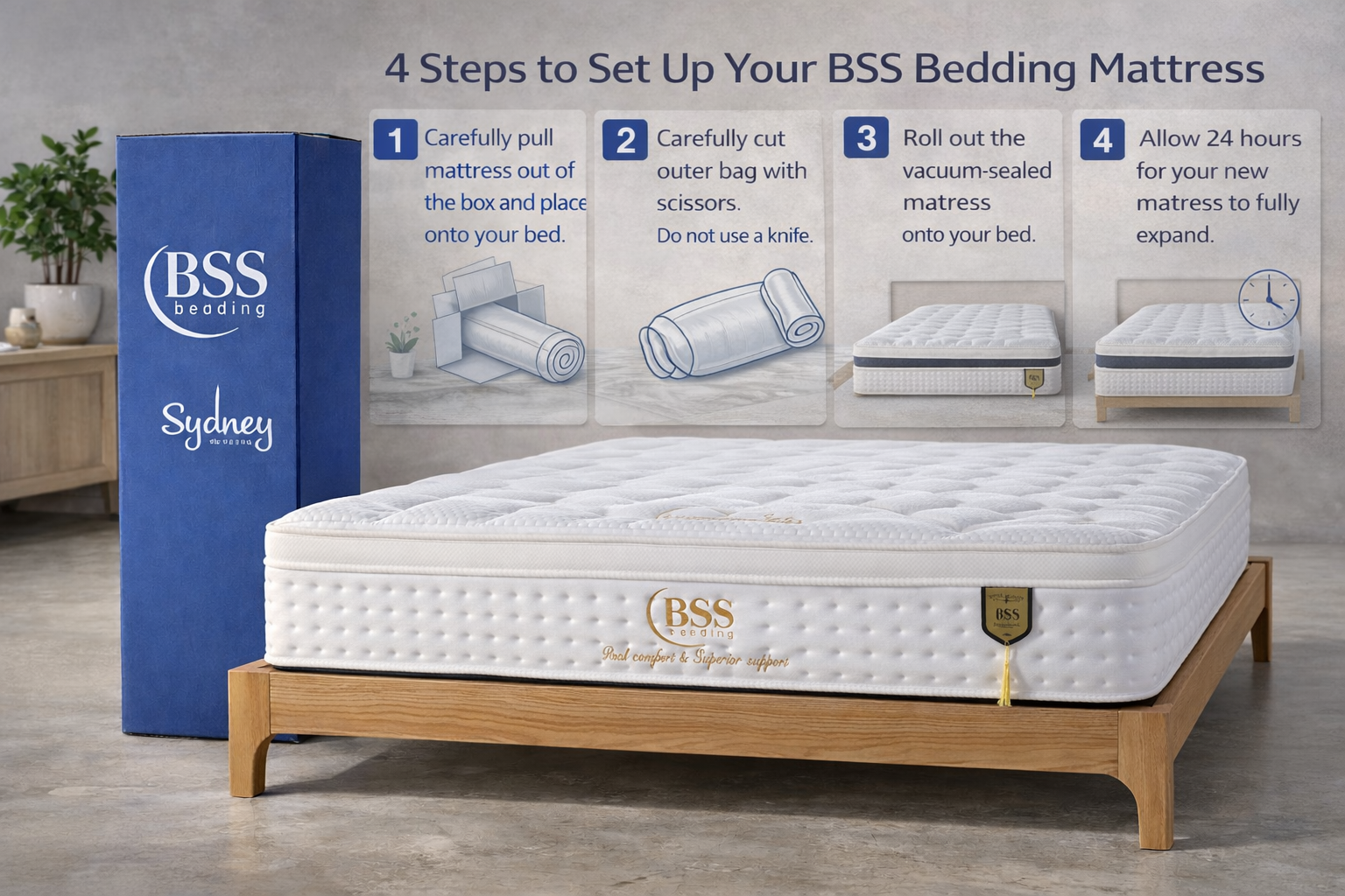 BSS BEDDING | SYDNEY ROOLPACK Matratze H3 Gowoll.de