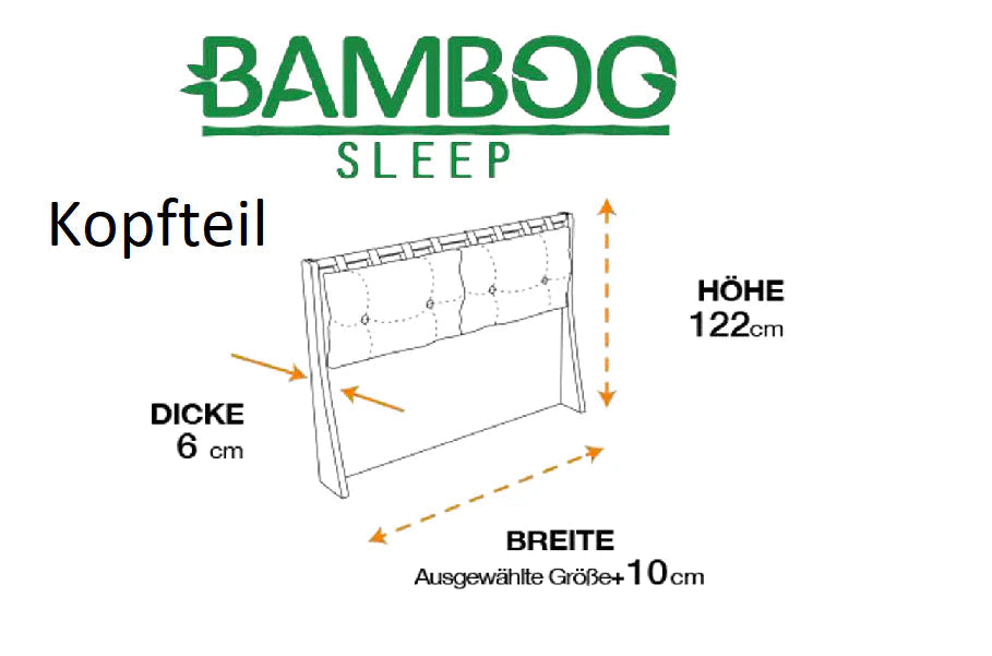 Bambi Bett Bamboo Sleep Boxspringbett Set Schlafzimmer Set mit 7 Schichten Höhe 30 cm Matratze Bambi