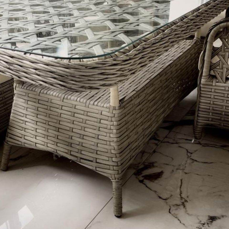 Paffia Gartenmöbel Rattan Balkonmöbel Gartentisch ALUMINIUM - Ezmann.de