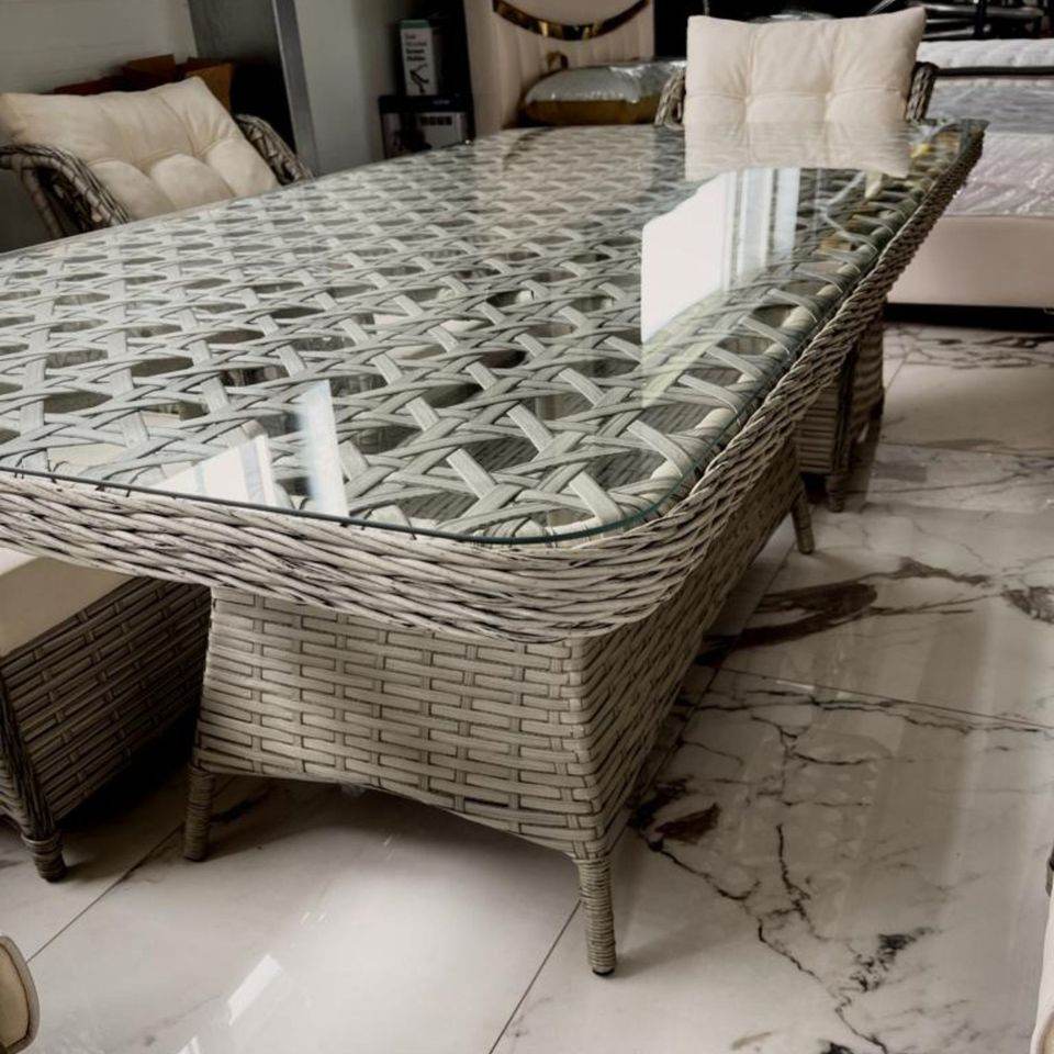 Paffia Gartenmöbel Rattan Balkonmöbel Gartentisch ALUMINIUM - Ezmann.de