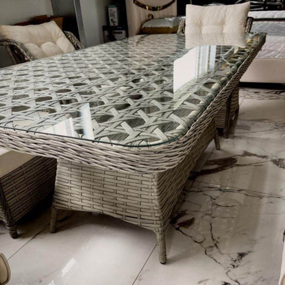 Paffia Gartenmöbel Rattan Balkonmöbel Gartentisch ALUMINIUM - Ezmann.de