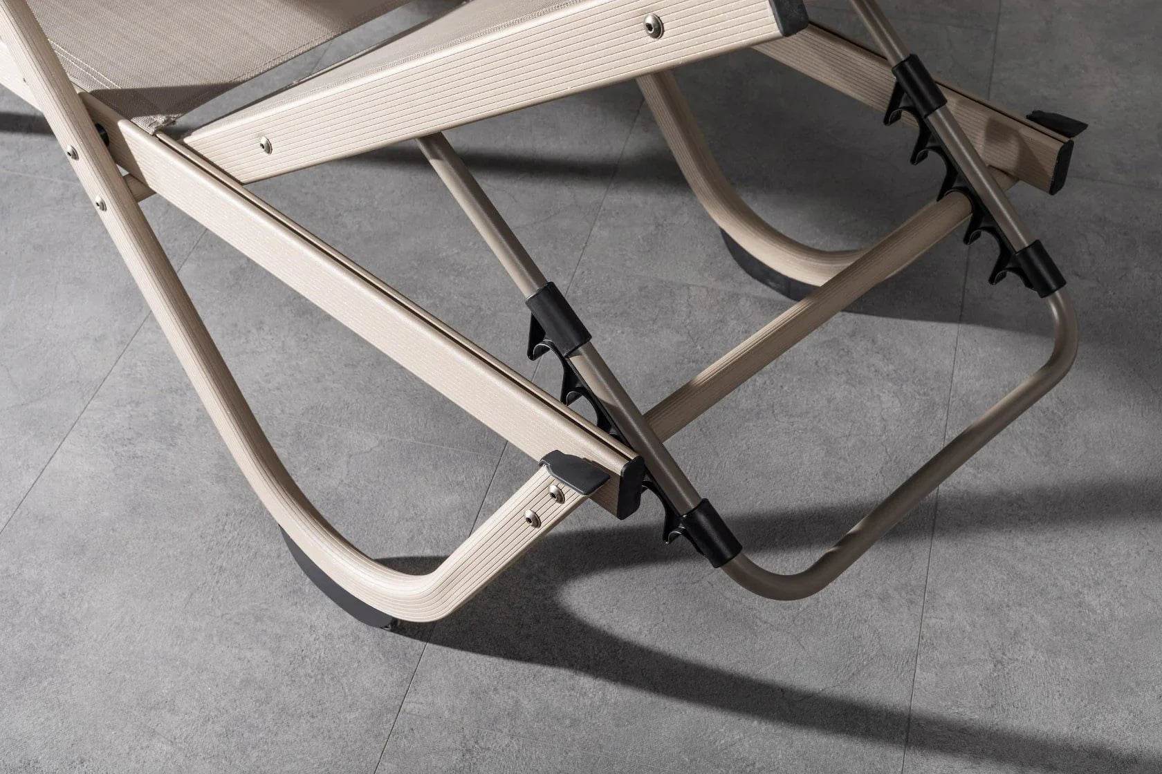 Gowoll Gala mit Armlehne Gartenliege mit Rollen Klappbar Wetterfest - Ezmann.de