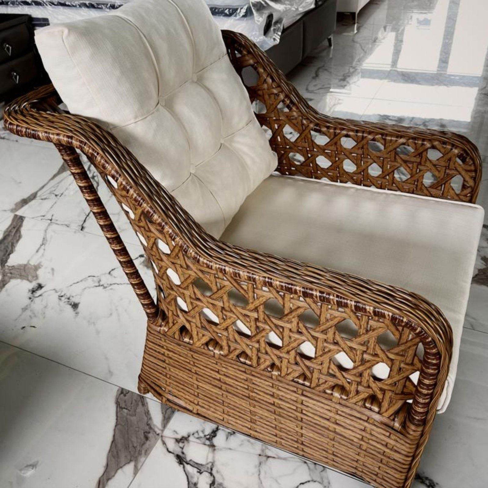 Paffia Gartenmöbel Rattan Balkonmöbel Gartentisch ALUMINIUM - Ezmann.de