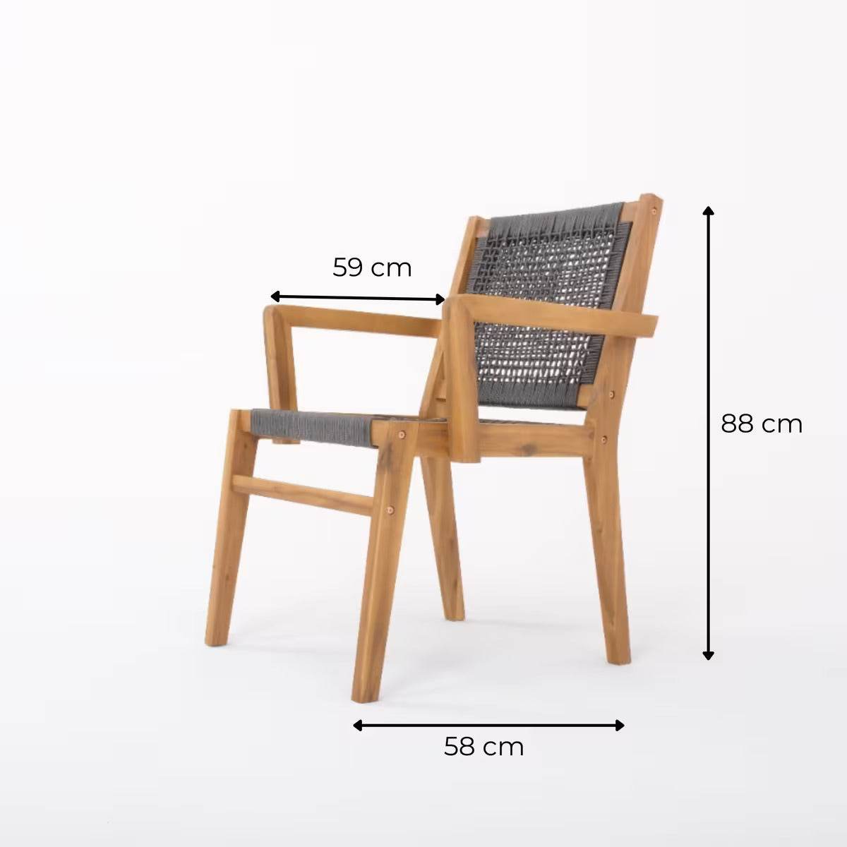 Fiume Gartenmöbel Set für 6 Personen – Akazienholz Esstisch 200x100 cm mit Stühlen – Gowoll Outdoor Essgruppe - Ezmann.de