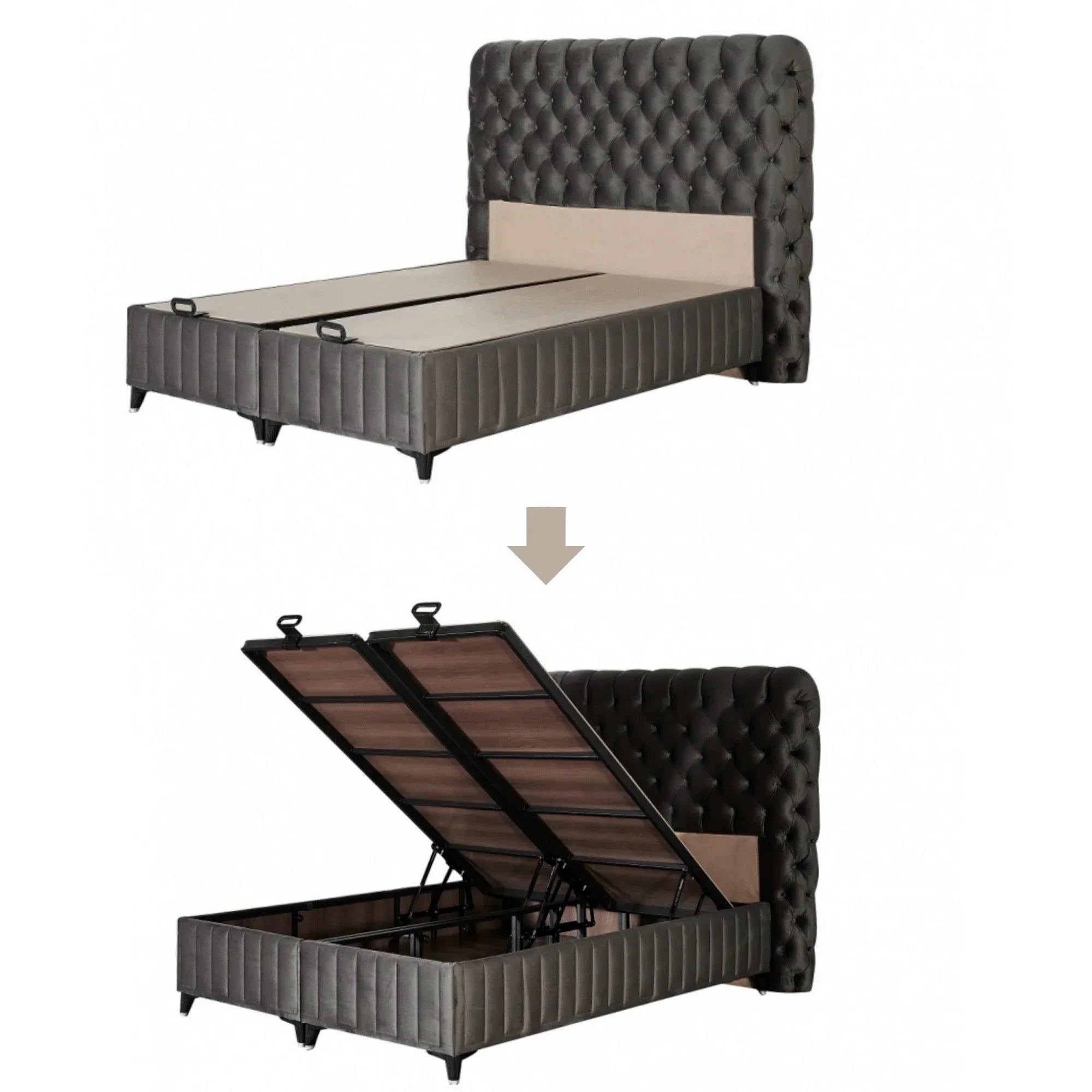 BSS FLUFFY Boxspringbett Set | Matratze H3 | Box und Kopfteil Gowoll.de