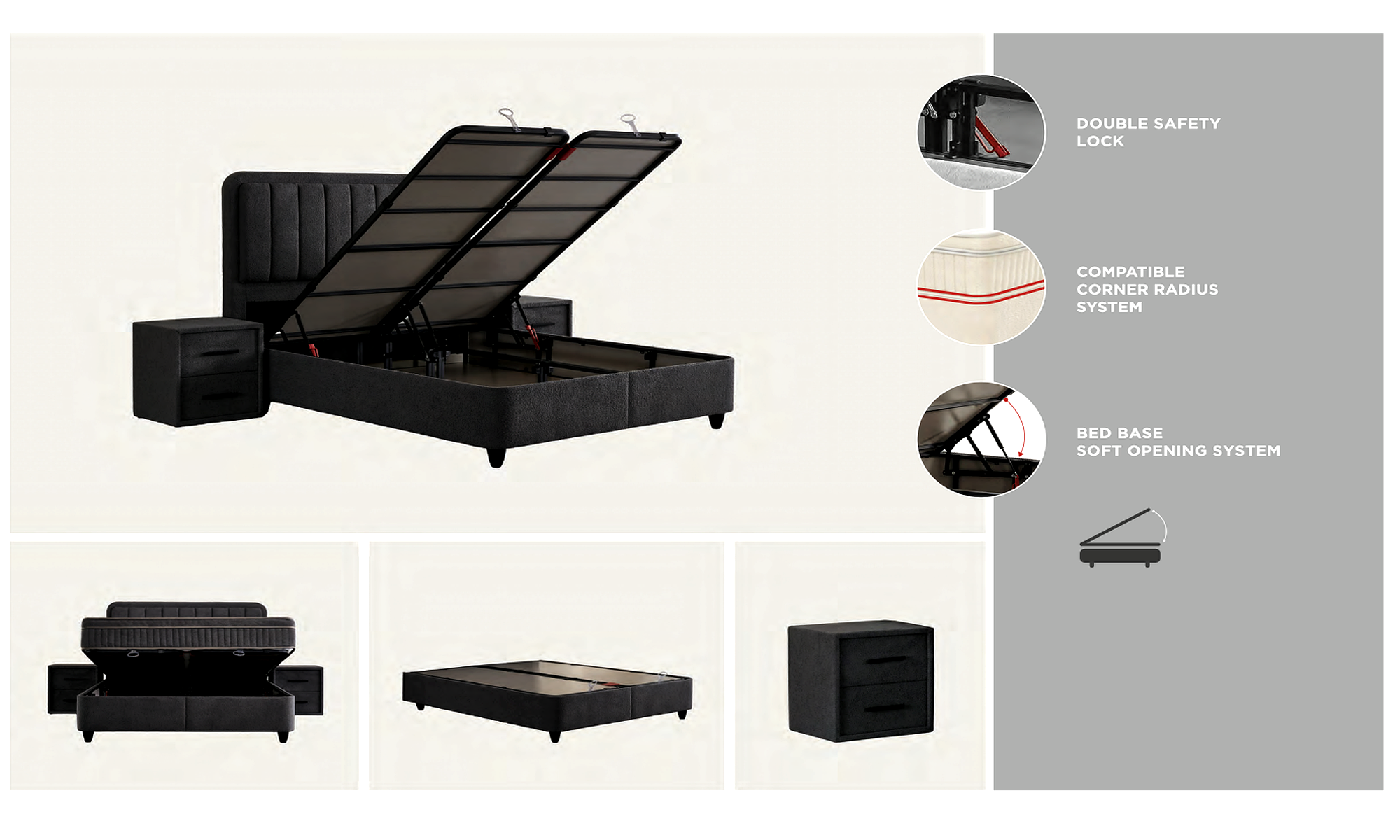 BSS LEOBEDD Boxspringbett Set | Matratze H3 | Box und Kopfteil Gowoll.de