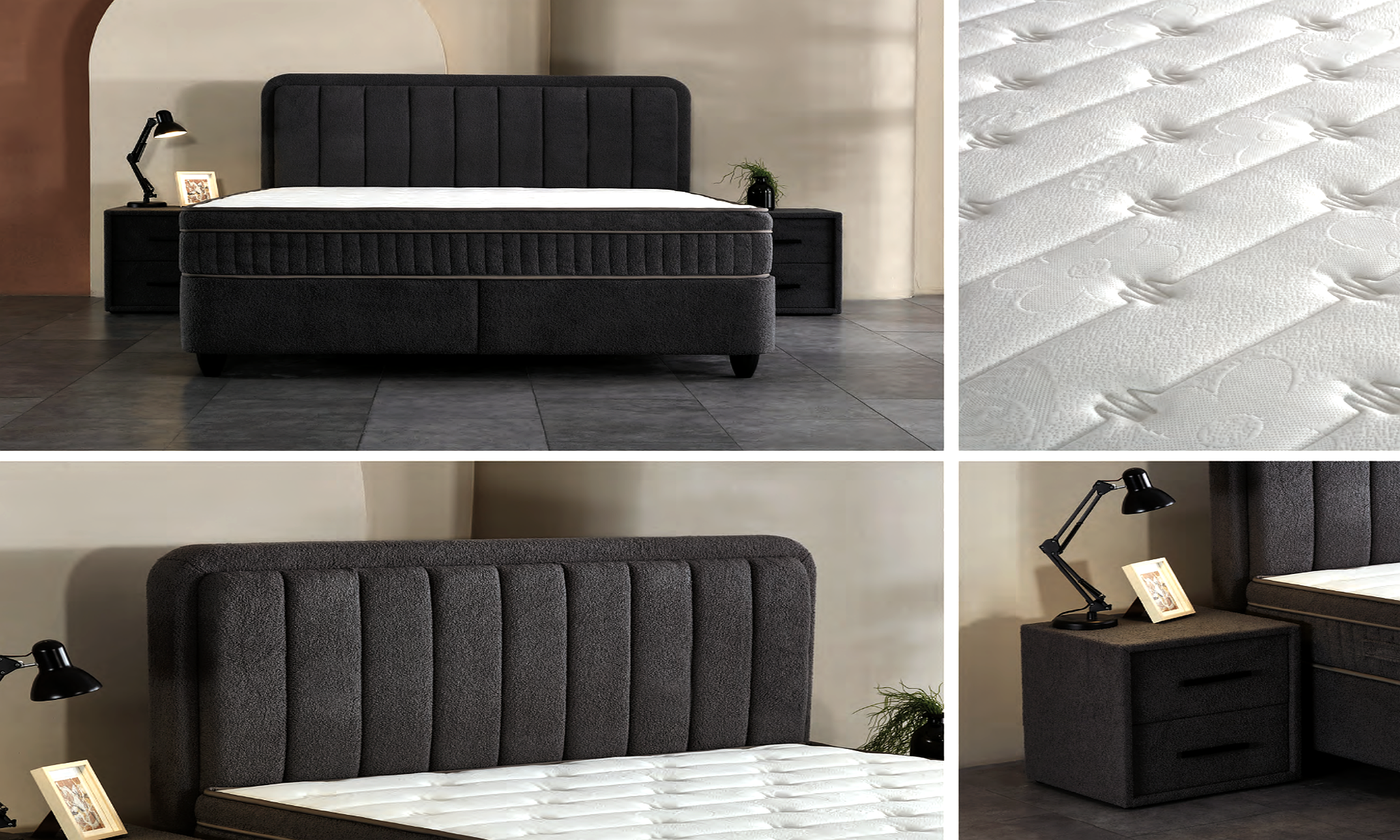 BSS LEOBEDD Boxspringbett Set | Matratze H3 | Box und Kopfteil Gowoll.de