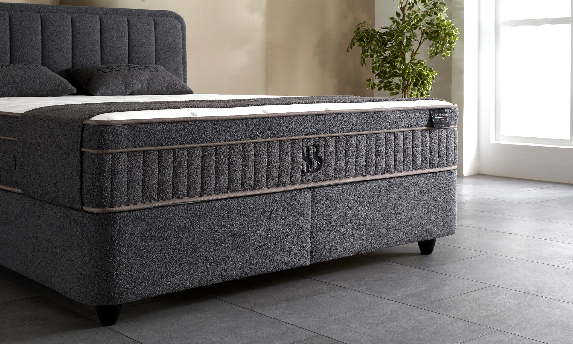 BSS LEOBEDD Boxspringbett Set | Matratze H3 | Box und Kopfteil Gowoll.de