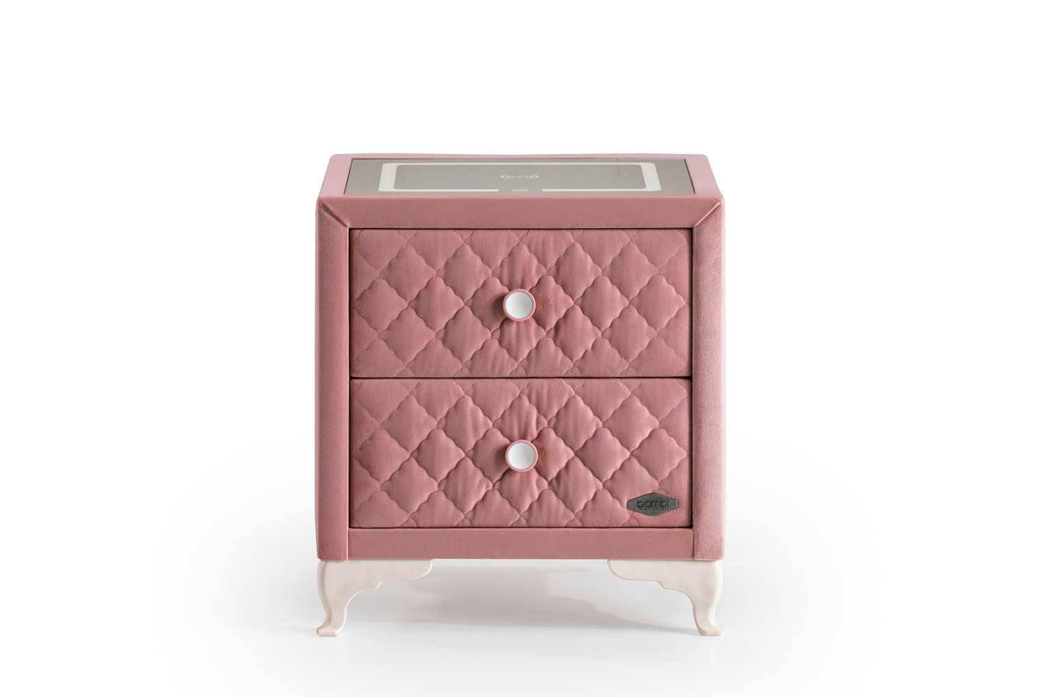 Bambi Pinky Boxspringbett mit Matratze & Bettkästen - Ezmann.de