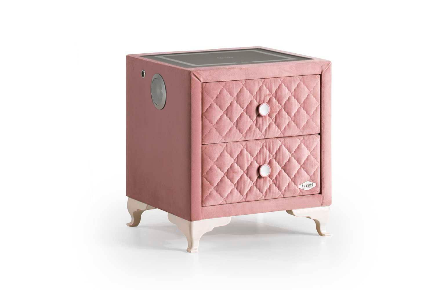 Bambi Pinky Boxspringbett mit Matratze & Bettkästen - Ezmann.de