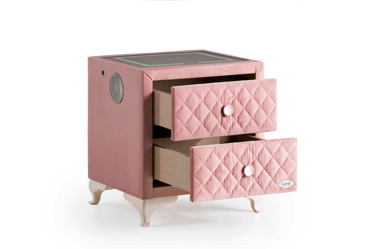Bambi Pinky Boxspringbett mit Matratze & Bettkästen - Ezmann.de