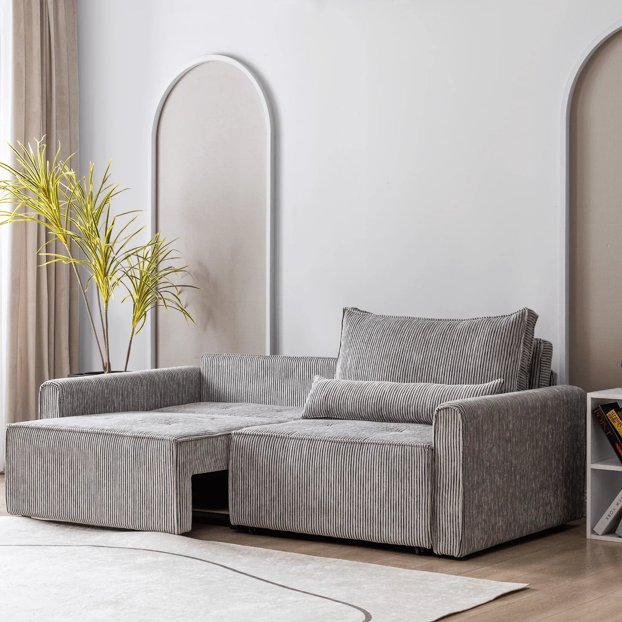 Benissa Schlafsofa 3 Sitzer mit Stauraum & Schlaffunktion | Ecksofa & Heimkino-Sofa, verstellbare Rückenlehne - Ezmann.de