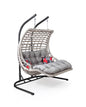 Capri Swing Gartenschaukel Rattan Hängesessel mit Gestell Hängeschaukel Bodrum Double - Ezmann.de