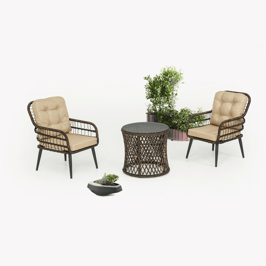 Gartenmöbelset Tisch und Stuhl Balkon Loungeset - PISA - Ezmann.de