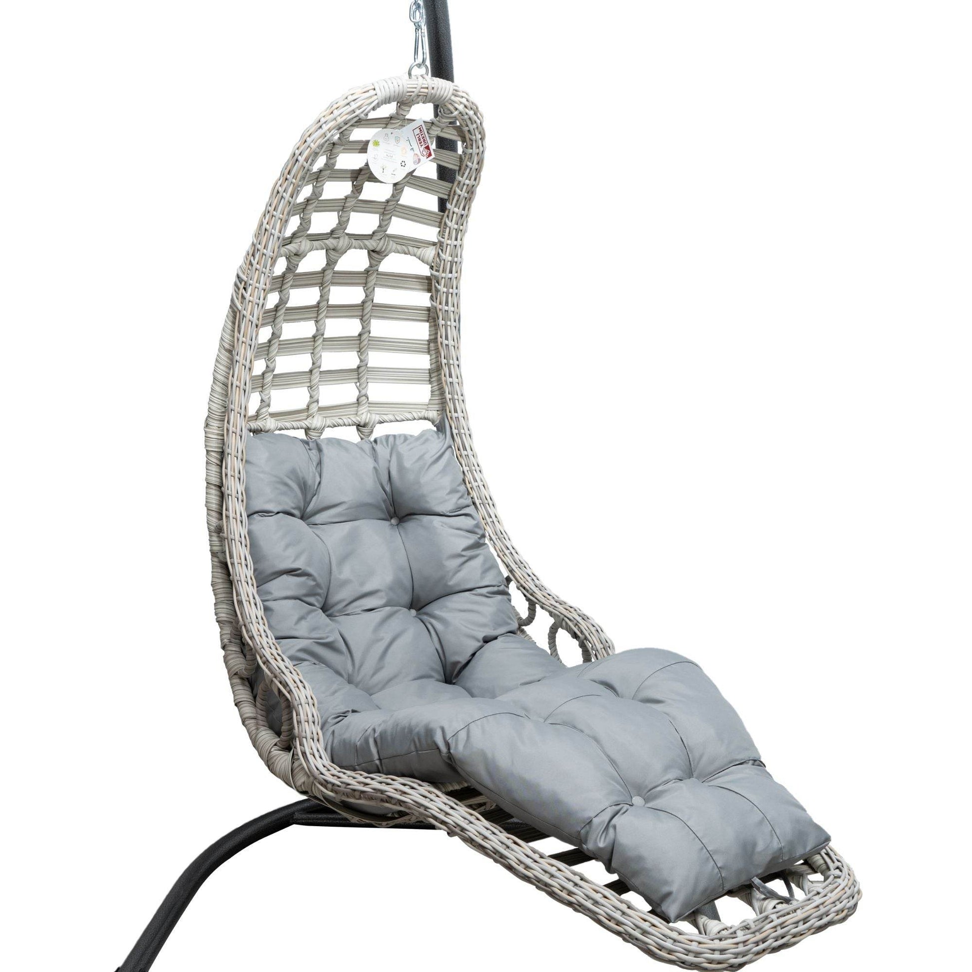 Capri Swing Gartenschaukel Rattan Hängesessel mit Gestell Hängeschaukel Bodrum - Ezmann.de