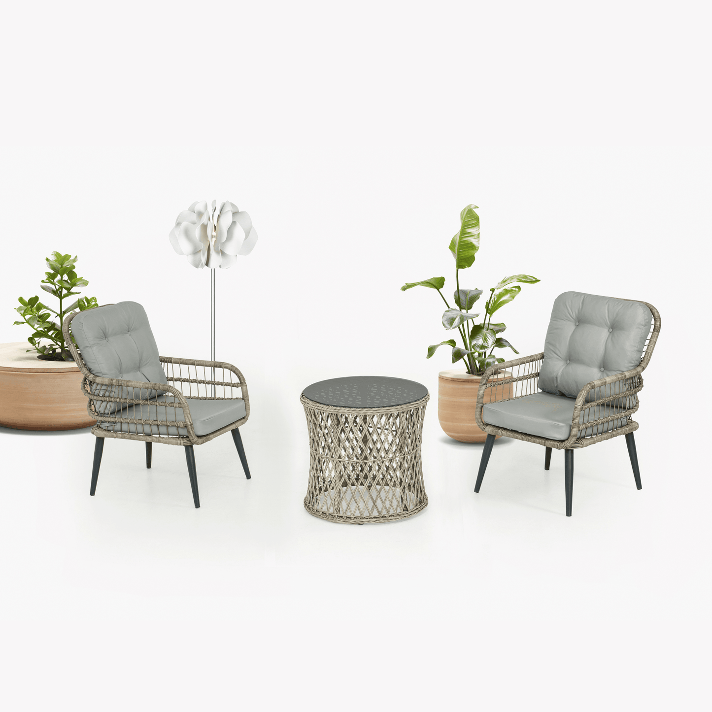 Gartenmöbelset Tisch und Stuhl Balkon Loungeset - PISA - Ezmann.de