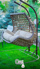 Capri Swing Gartenschaukel Rattan Hängesessel mit Gestell Hängeschaukel Cunda - Ezmann.de