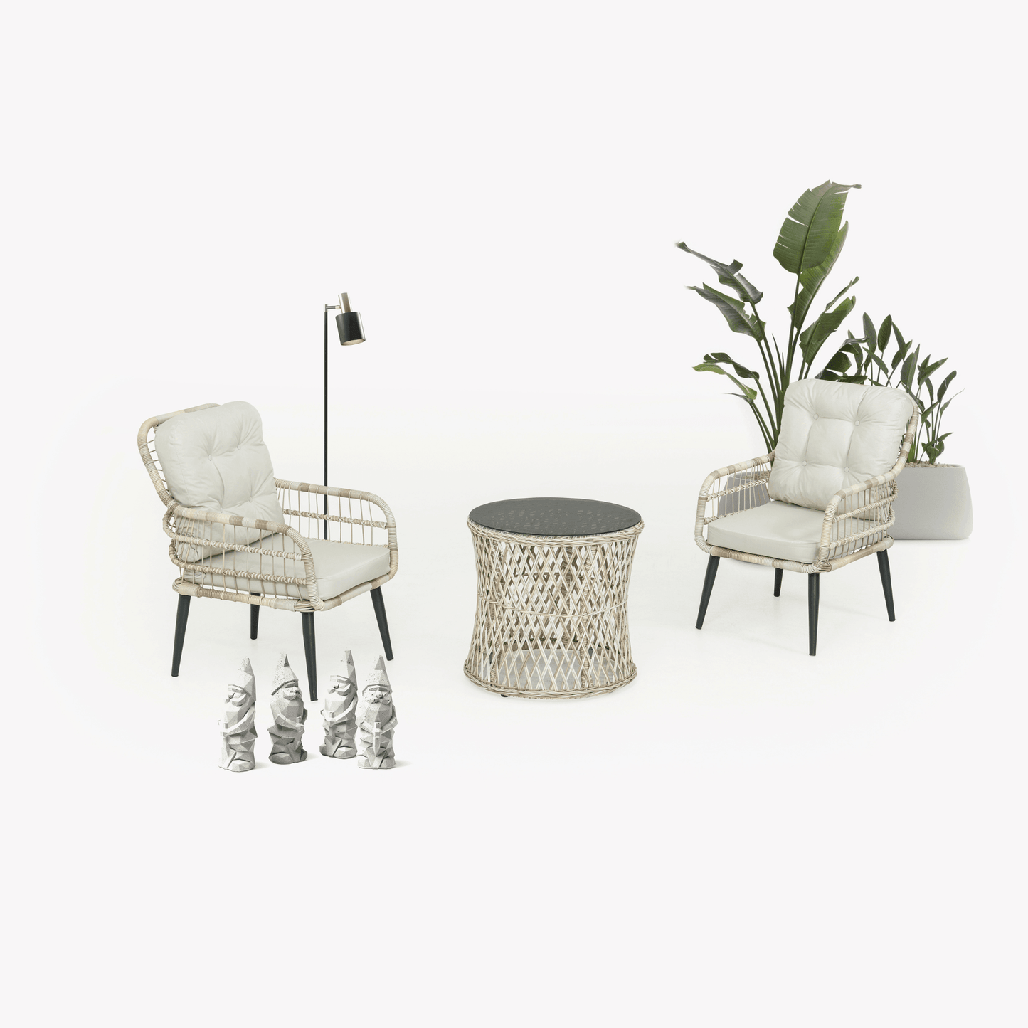 Gartenmöbelset Tisch und Stuhl Balkon Loungeset - PISA - Ezmann.de