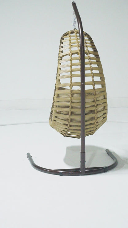 Capri Swing Gartenschaukel Rattan Hängesessel mit Gestell Hängeschaukel Bodrum