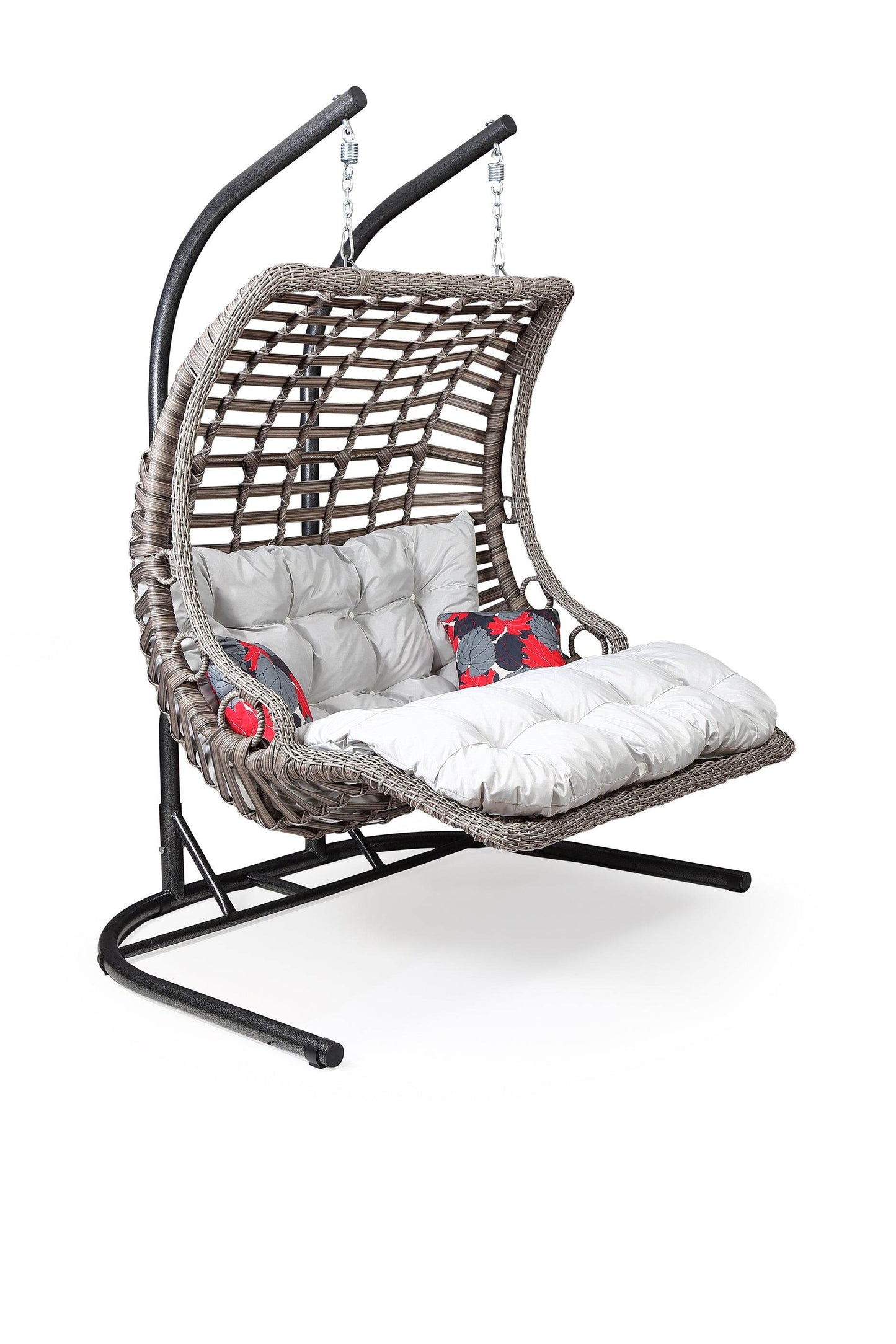 Capri Swing Gartenschaukel Rattan Hängesessel mit Gestell Hängeschaukel Bodrum Double - Ezmann.de