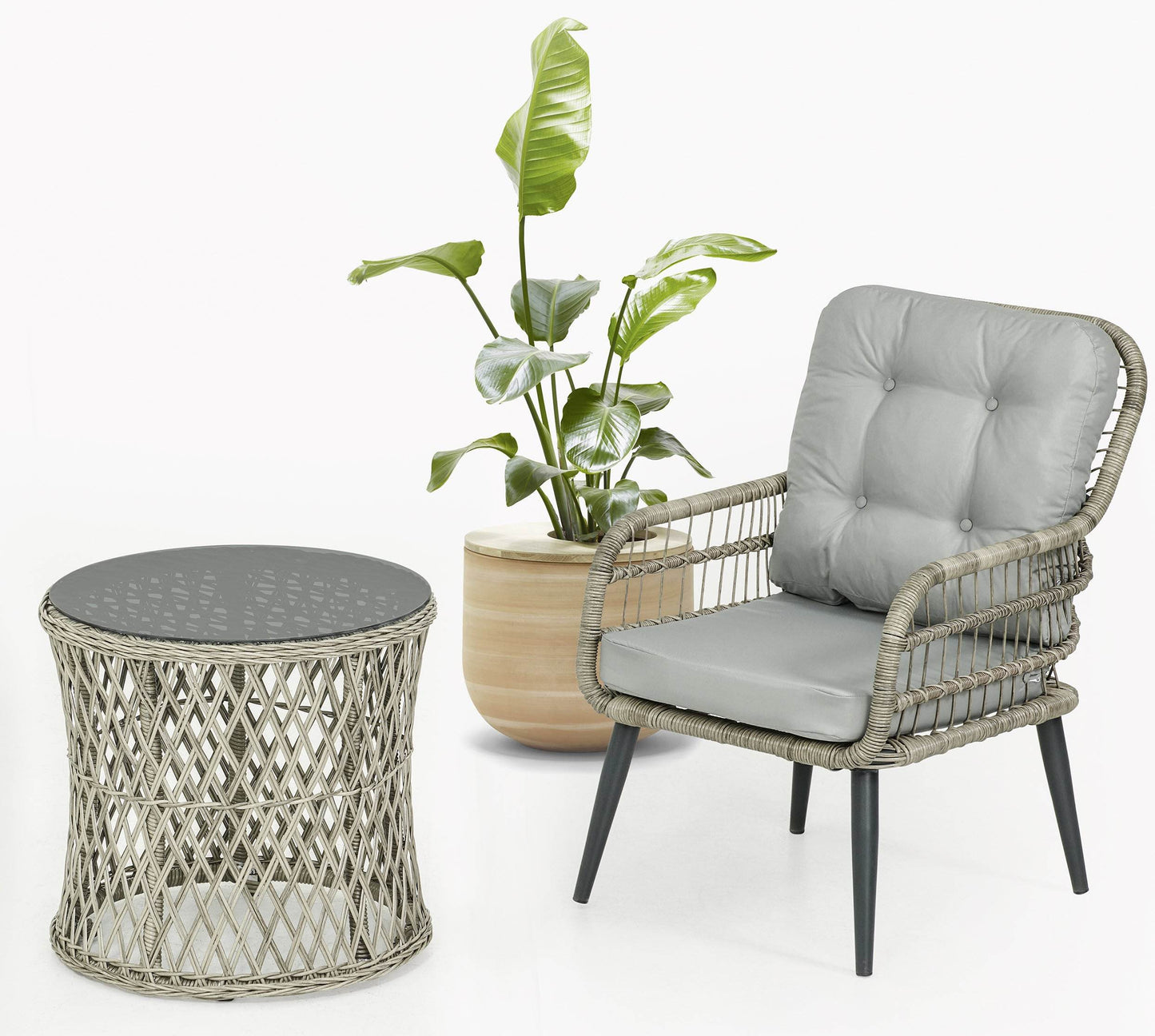 Gartenmöbelset Tisch und Stuhl Balkon Loungeset - PISA - Ezmann.de