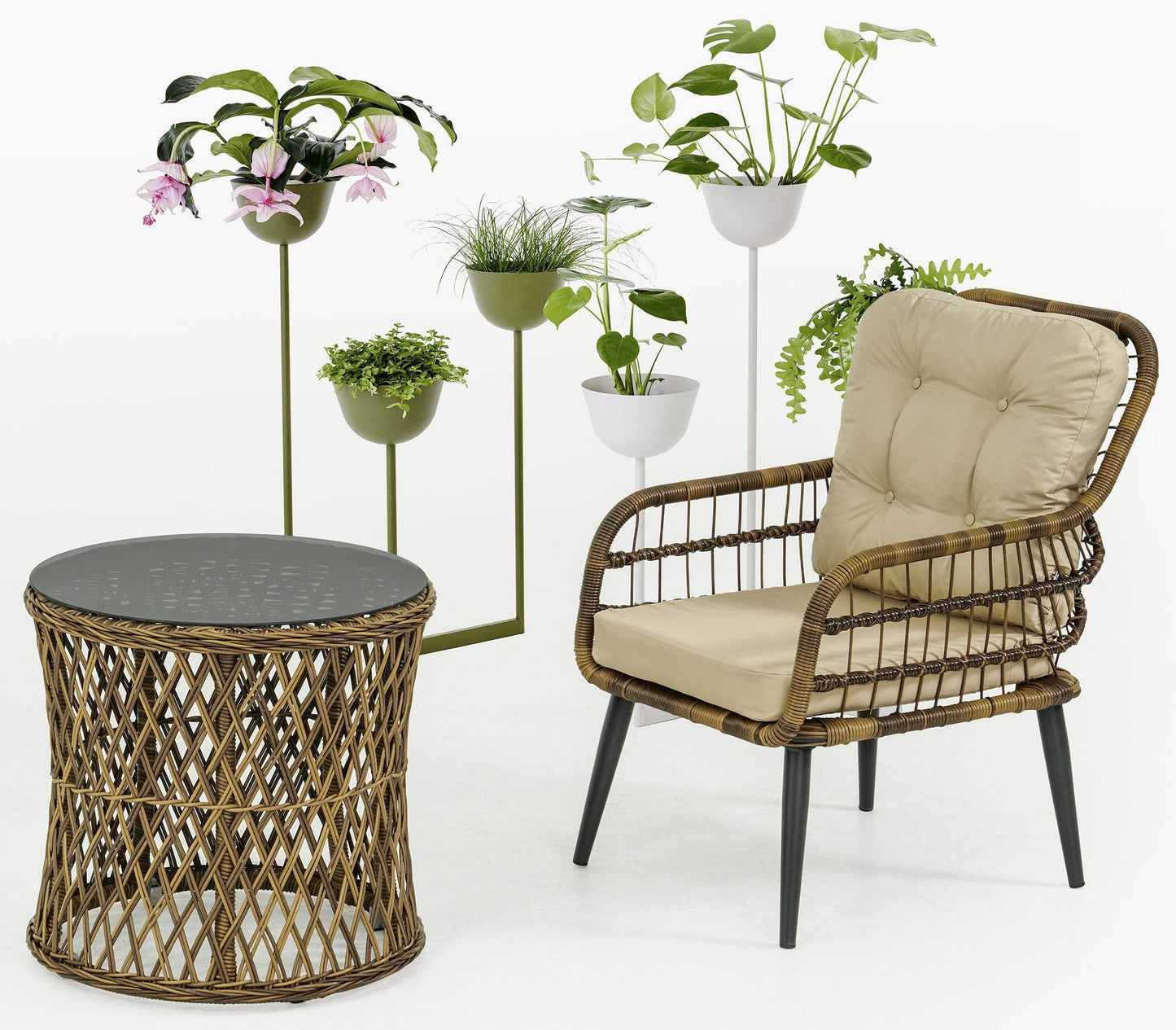 Gartenmöbelset Tisch und Stuhl Balkon Loungeset - PISA - Ezmann.de