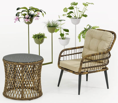 Gartenmöbelset Tisch und Stuhl Balkon Loungeset - PISA - Ezmann.de