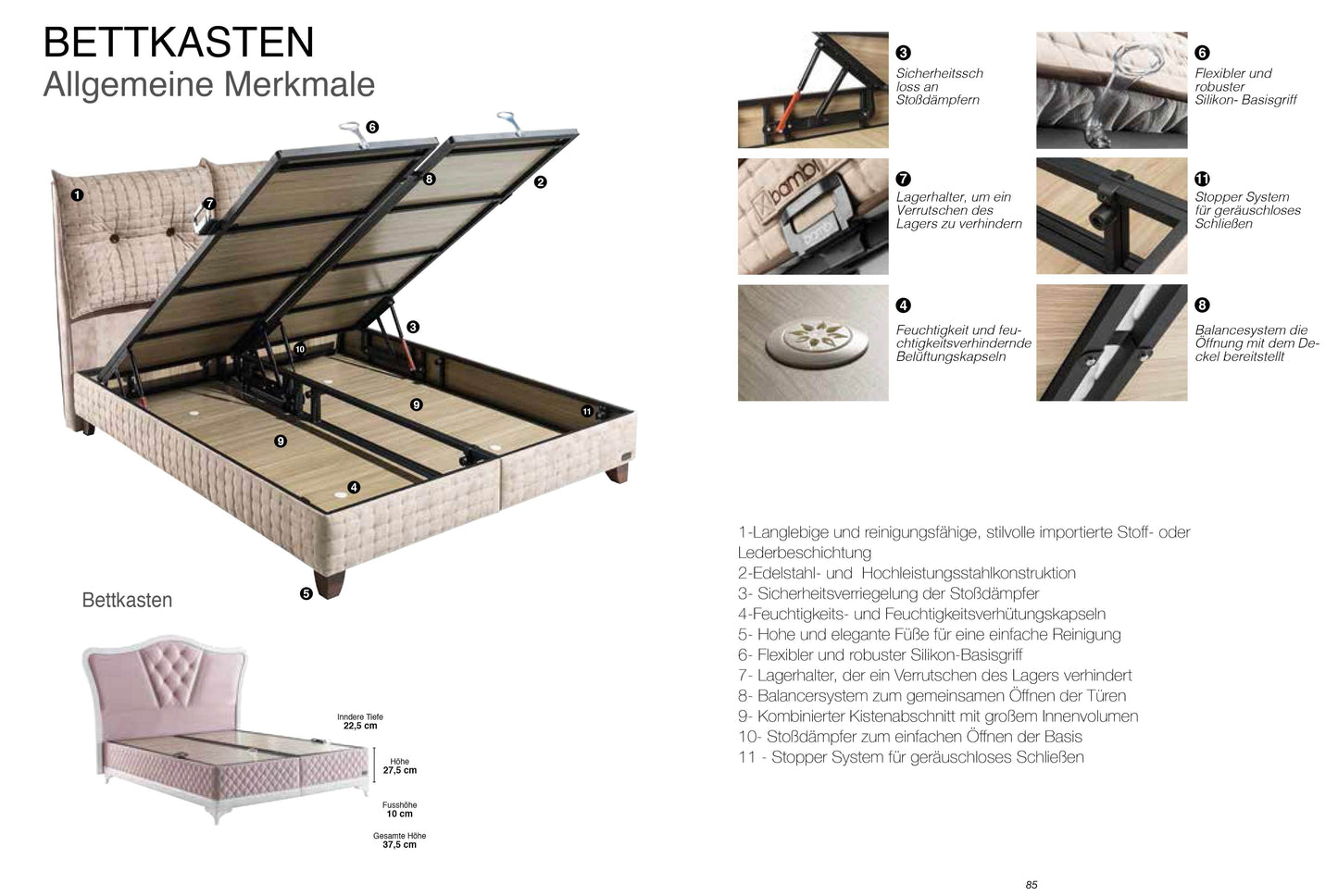 Bambi Bett Set Freshcell_Prime Boxspringbett Hygienematratze - Ezmann.de