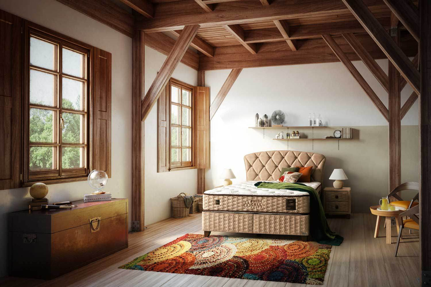 Bambi Bett Set Freshcell_Prime Boxspringbett Hygienematratze - Ezmann.de