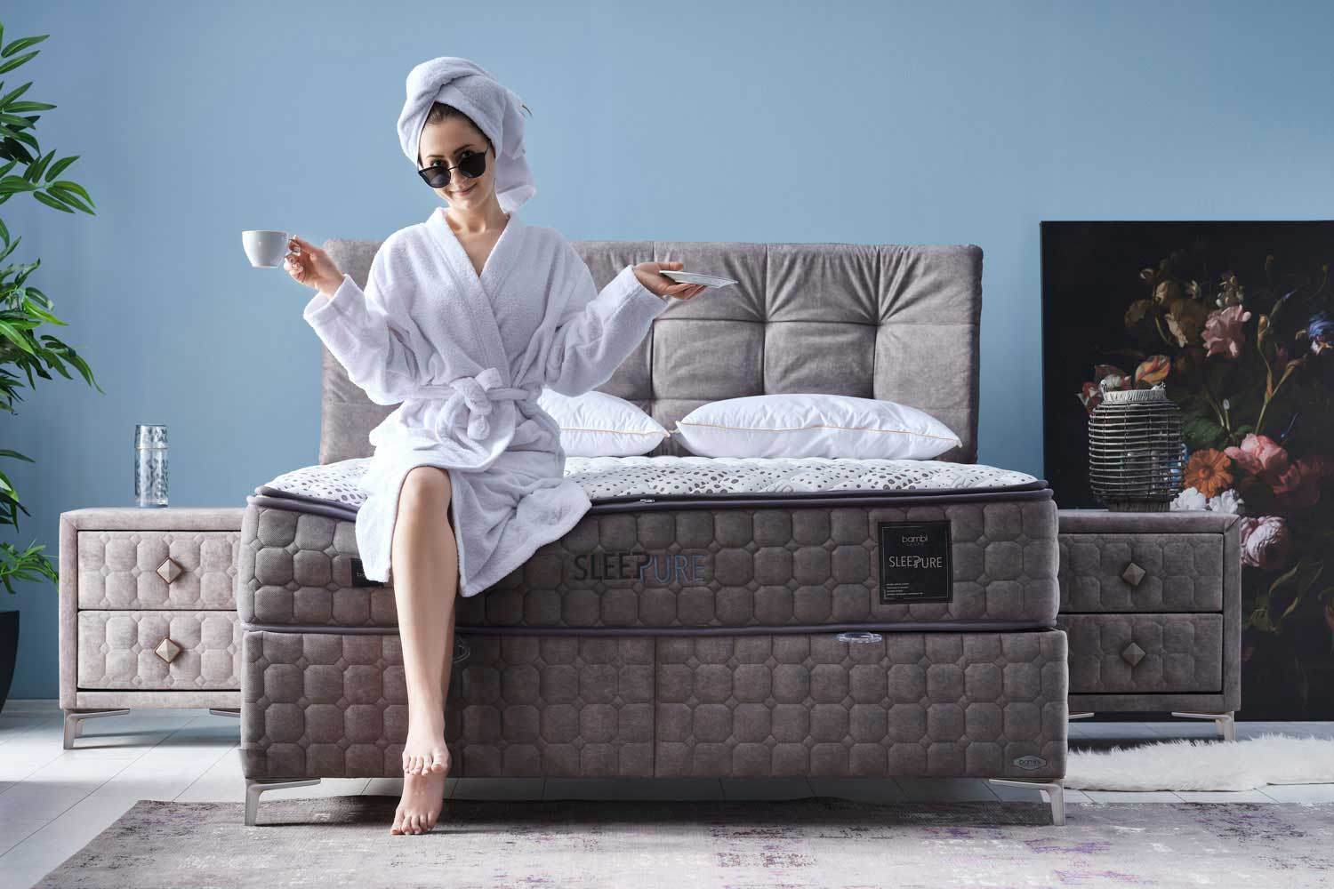 Bambi Bett Set Sleeppure Boxspringbett Hygienematratze - Ezmann.de